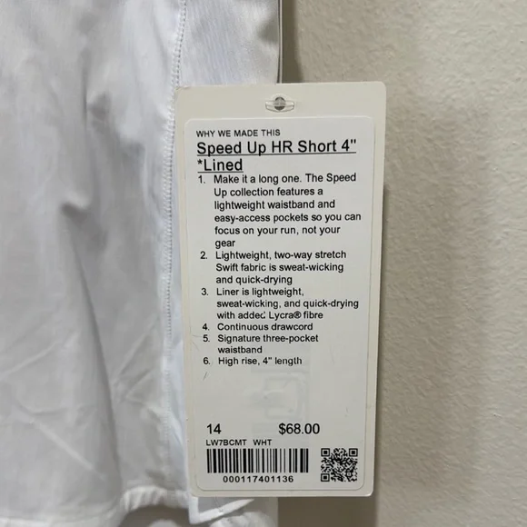 Lululemon Speed Up Shorts - White - Picture 2 of 4
